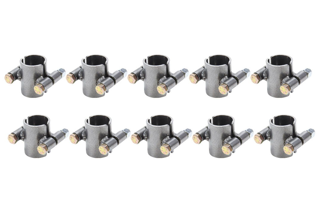 Allstar Tube Clamp 2-Bolt 1-1/4" ID 2" Wide Steel Natural Set of 10 ALL14481-10