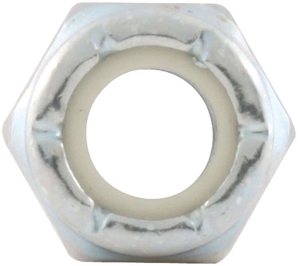 Allstar Nut Locking 1/4"-28 Thread Hex Head Nylon Insert Steel Zinc Oxide Set of 10 ALL16060-10