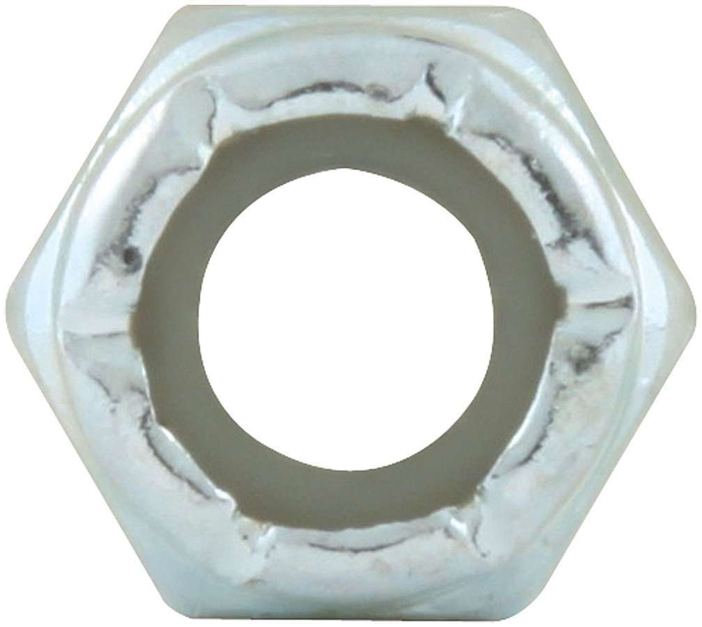 Allstar Nut Locking Thin 1/4"-28 Thread Hex Head Nylon Insert Steel Zinc Oxide Set of 10 ALL16070-10