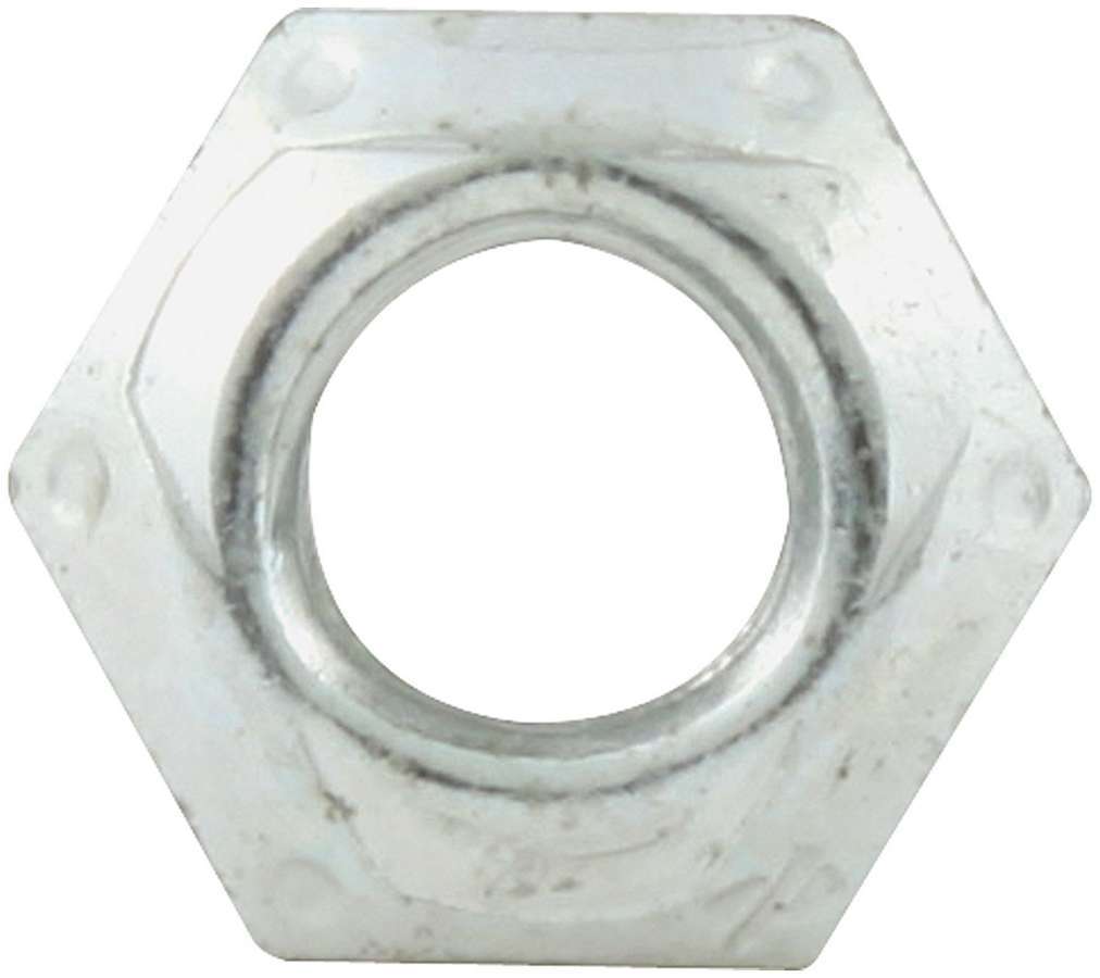 Allstar Nut Locking 1/4"-28 Thread Hex Head Mechanical Steel Zinc Oxide Set of 10 ALL16080-10