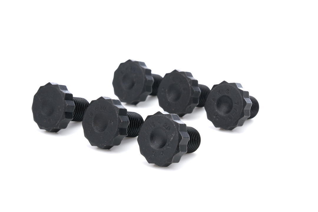 Allstar Flywheel Bolt Kit 7/16"-20 Thread 0.685" 12 Point Head Steel Black Oxide Set of 6 ALL16170