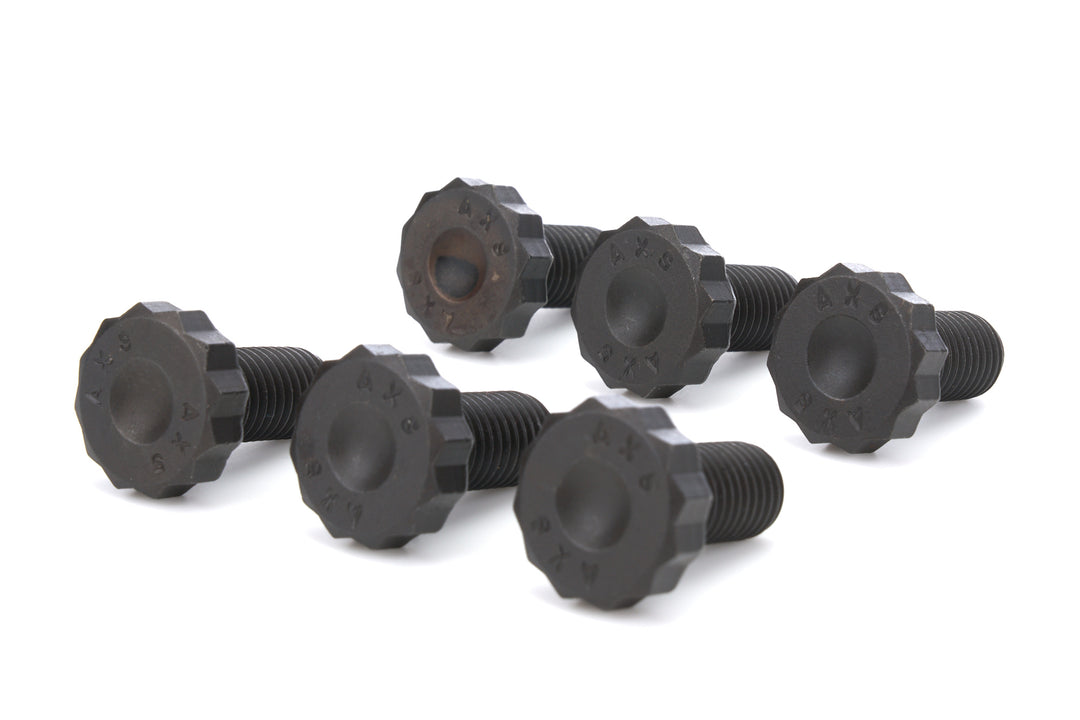 Allstar Flywheel Bolt Kit 11 mm x 1.5 Thread 0.880" 12 Point Head Steel Black Oxide Set of 6 ALL16176