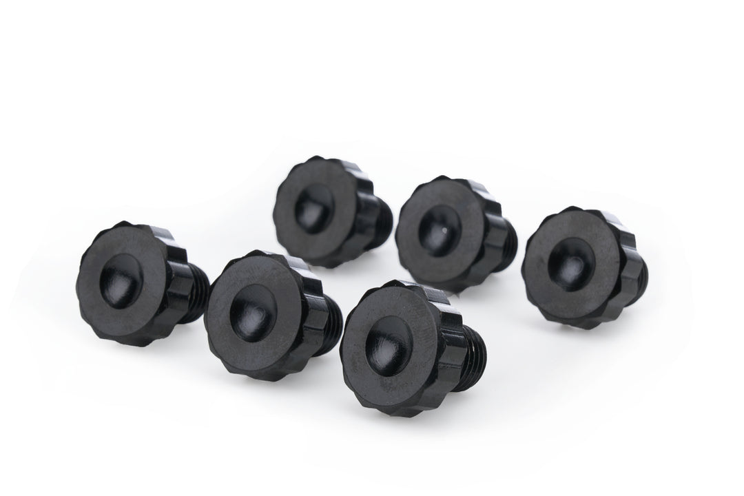 Allstar Flywheel Bolt Kit 7/16"-20 Thread 0.500" 12 Point Head Steel Black Oxide Set of 6 ALL16178