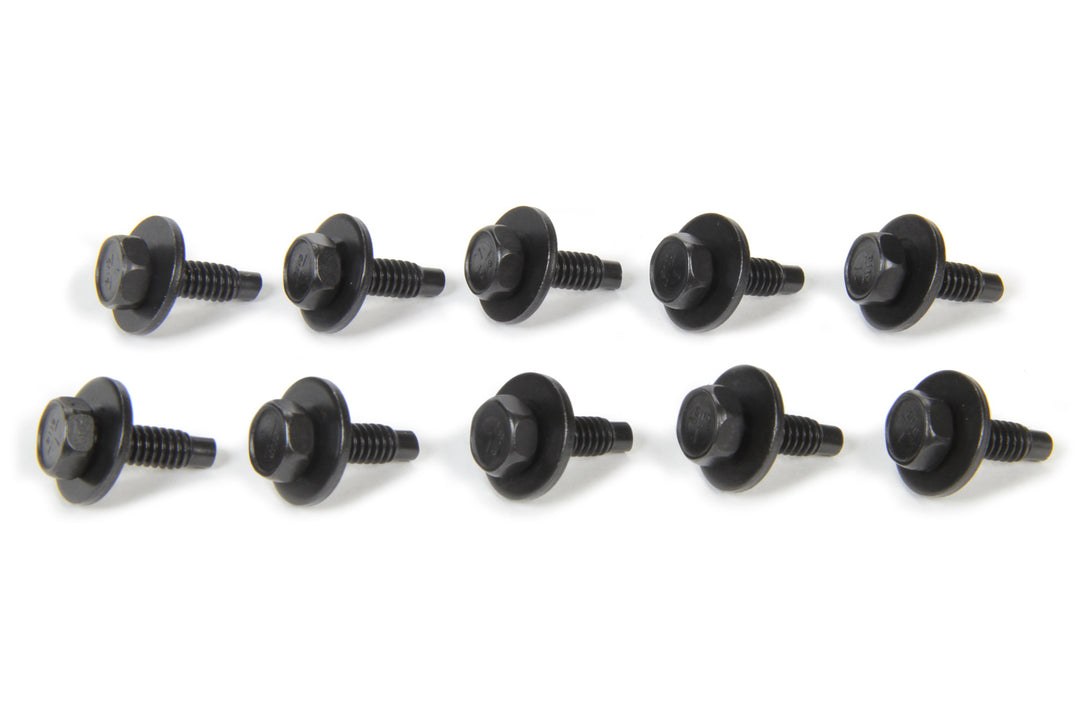 Allstar Body Bolt Kit 1/4"-20 Thread 0.75" Hex Head Steel Black Oxide Set of 10 ALL16550