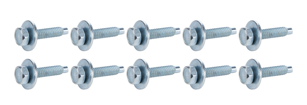 Allstar Body Bolt Kit 1/4"-20 Thread 1.125" Hex Head Steel Zinc Oxide Set of 10 ALL16555