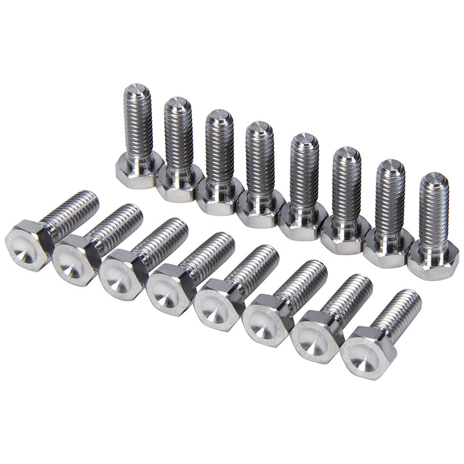 Allstar Beadlock Bolt 5/16"-18 Thread 1" Hex Head Titanium Natural Set of 16 ALL17000