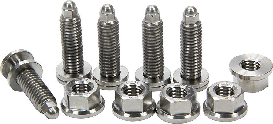 Allstar Front Hub Bolt Kit 3/8"-16 Thread 1.250" Button Head Hex Nut Titanium Natural Set of 5 ALL17004