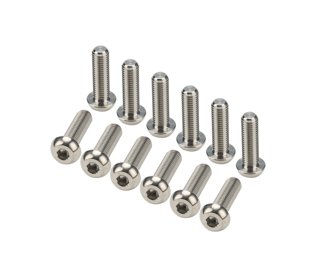 Allstar Fuel Cell Plate Bolt 1/4"-28 Thread 0.875" Button Head Titanium Natural Set of 12 ALL17008