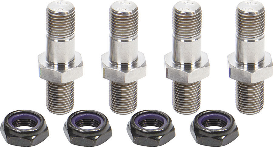Allstar Shock Mount Stud 1/2"-20 Thread 2" Hex Nuts Titanium Sprint Car Frame Boss / Spuds Kit ALL17022