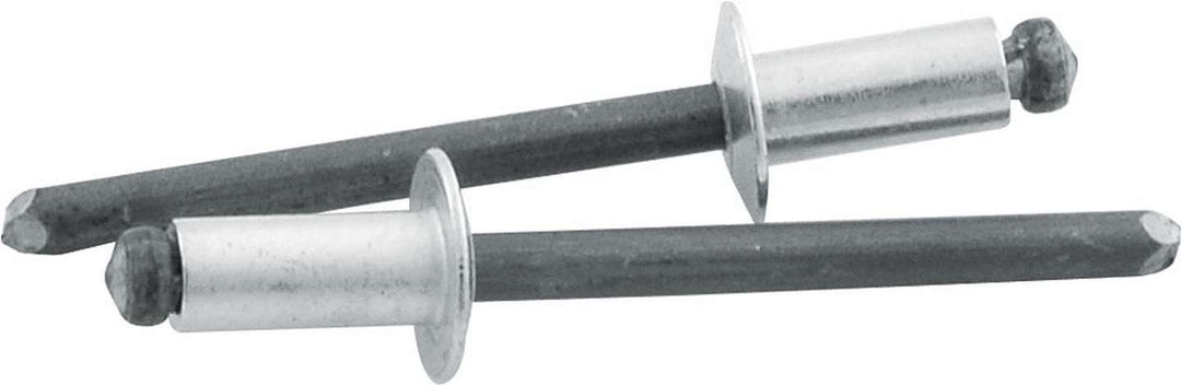 Allstar Rivet 3/8" Head 3/16" Steel Mandrel 1/8-1/4" Grip Range Aluminum Natural Set of 250 ALL18101