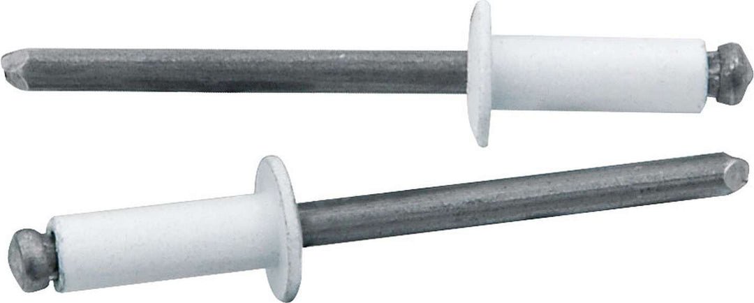 Allstar Rivet 3/8" Head 3/16" Steel Mandrel 1/4-3/8" Grip Range Aluminum White Paint Set of 250 ALL18114