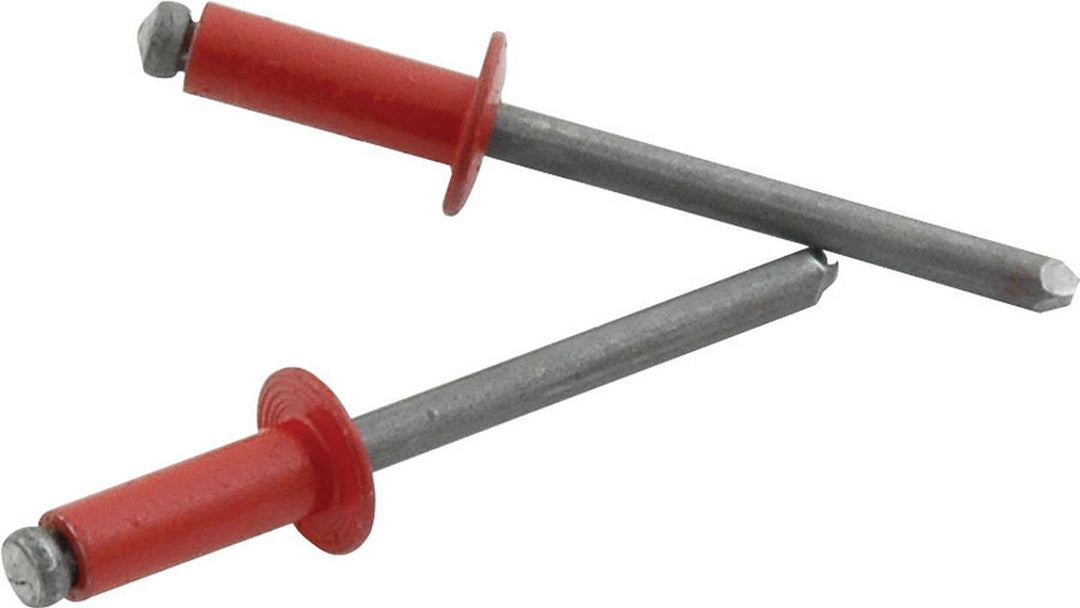 Allstar Rivet 3/8" Head 3/16" Steel Mandrel 1/4-3/8" Grip Range Aluminum Red Paint Set of 250 ALL18120