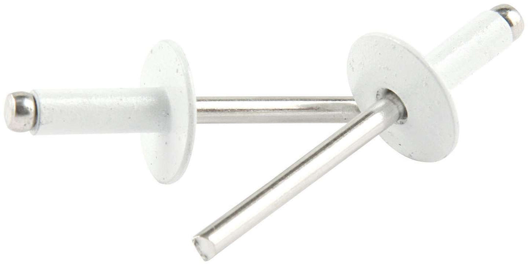 Allstar Rivet 5/8" Head 3/16" Aluminum Mandrel 1/4-3/8" Grip Range Aluminum White Set of 250 ALL18158