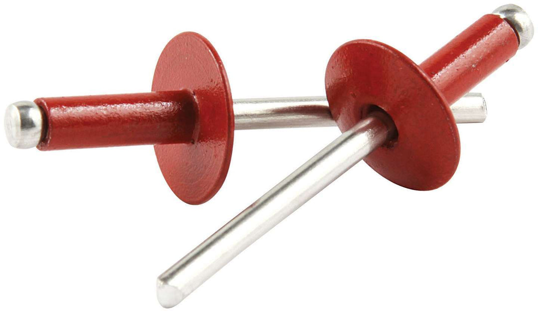 Allstar Rivet 5/8" Head 3/16" Aluminum Mandrel 1/4-3/8" Grip Range Aluminum Red Paint Set of 250 ALL18164