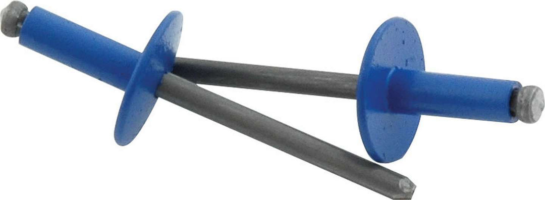 Allstar Rivet 5/8" Head 3/16" Steel Mandrel 1/4-3/8" Grip Range Aluminum Chevron Blue Set of 250 ALL18176