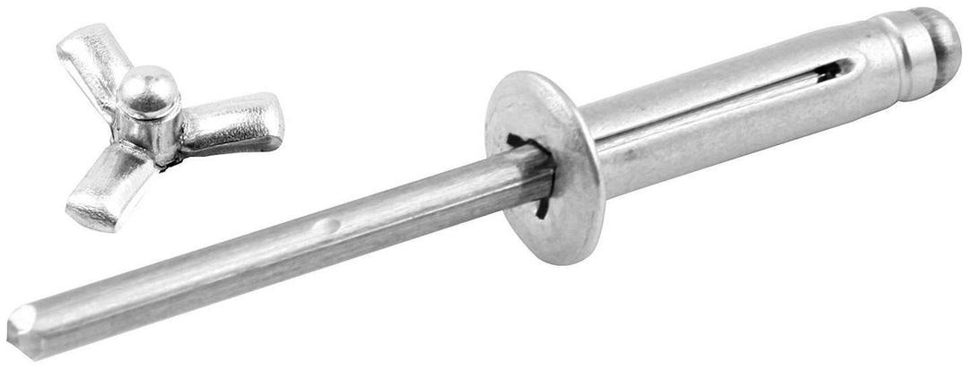 Allstar Rivet Tri-Fold 3/8" Head 3/16" Aluminum Mandrel 1/8-3/8" Grip Range Aluminum Set of 250 ALL18184
