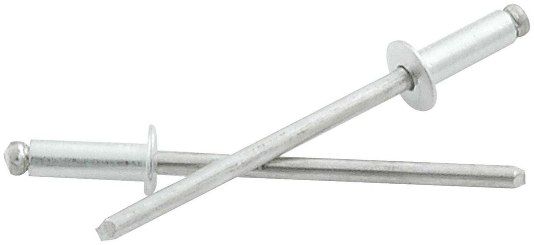 Allstar Rivet 1/4" Head 1/8" Aluminum Mandrel 1/8-1/4" Grip Range Aluminum Natural Set of 25 ALL18191