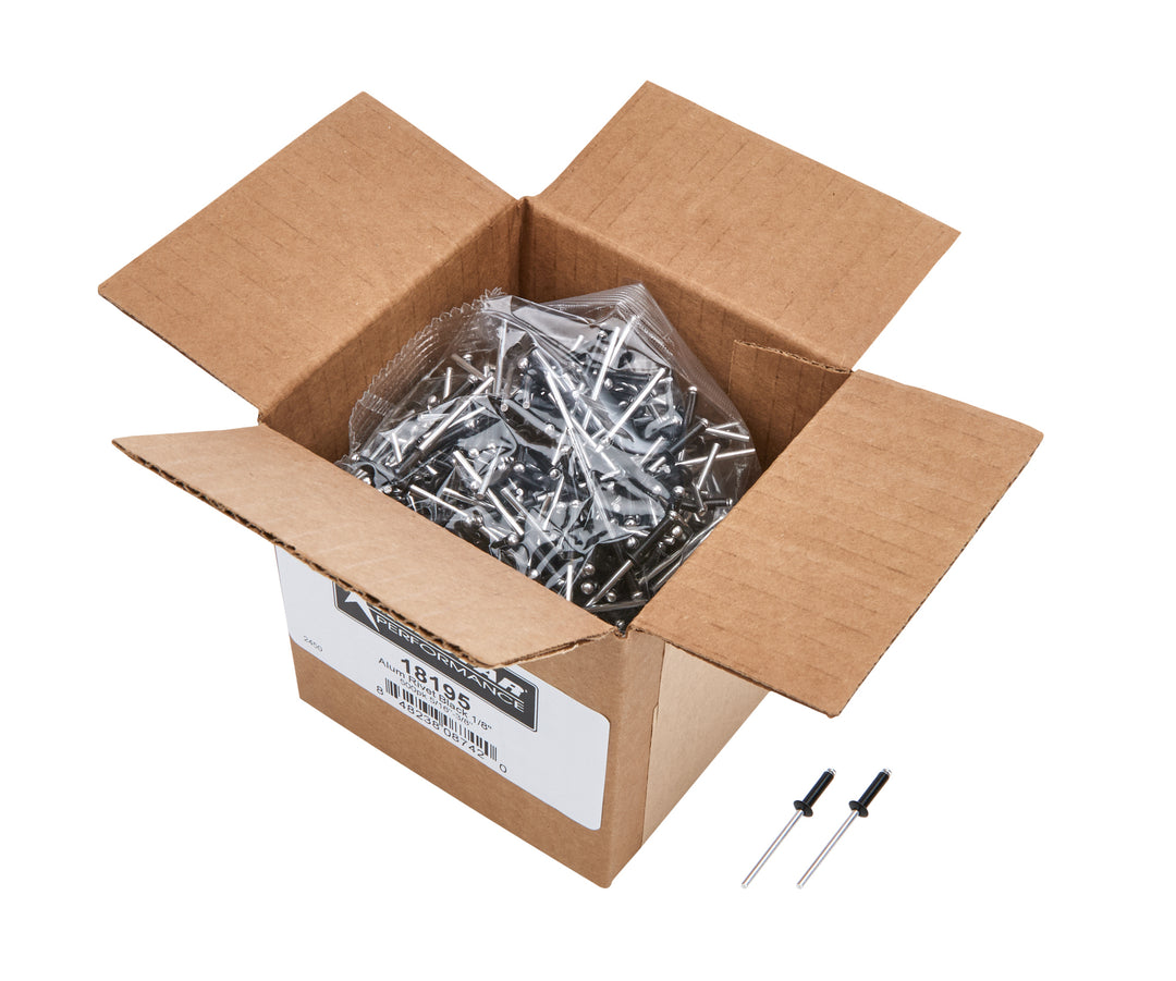 Allstar Rivet 1/4" Head 1/8" Aluminum Mandrel 1/4-3/8" Grip Range Aluminum Set of 500 ALL18195