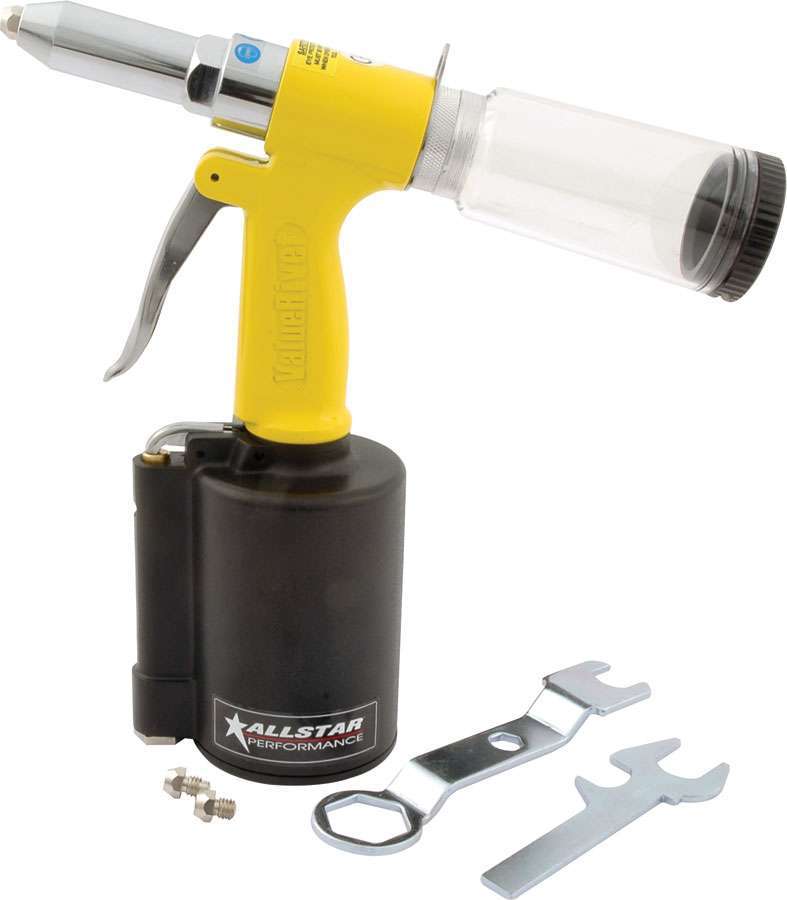 Allstar Rivet Gun Pneumatic 3/32 to 3/16" OD Rivets Steel Black / Yellow ALL18207