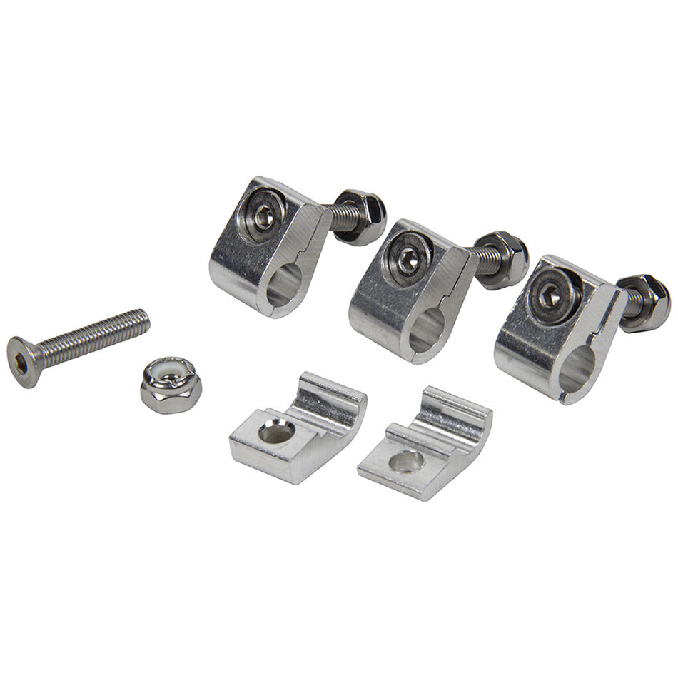 Allstar Line Clamp 2-Piece 0.3125" ID Aluminum Polished Set of 4 ALL18322