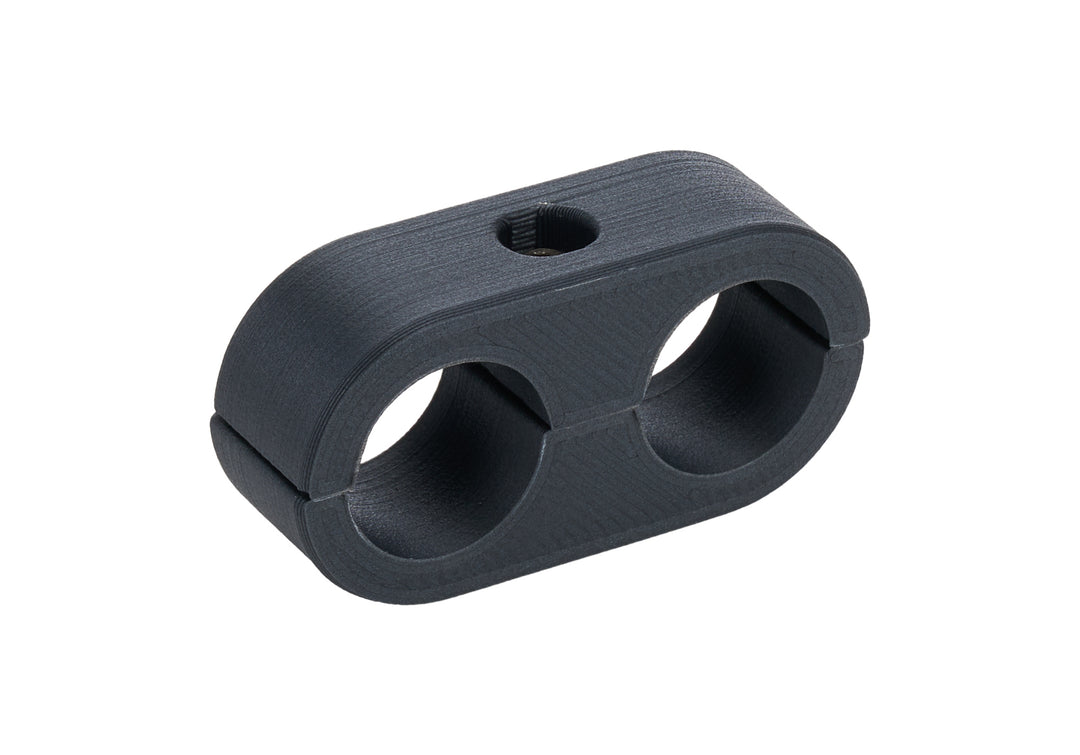 Allstar Hose / Tube Separators Two 12 AN Holes Plastic Black ALL18373