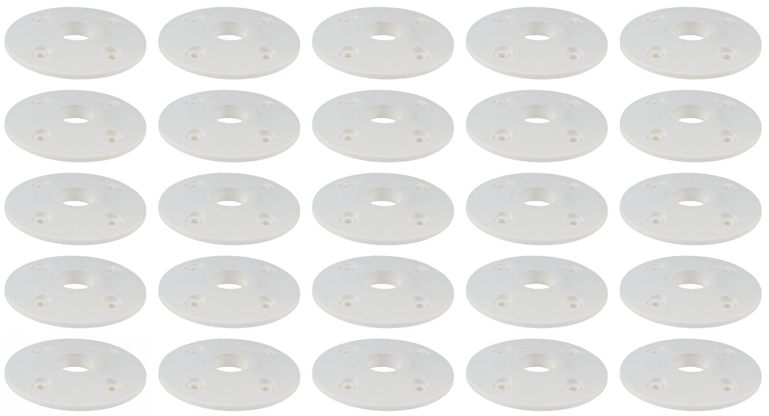 Allstar Scuff Plate 2" OD 0.5" ID Plastic White Set of 25 ALL18431-25