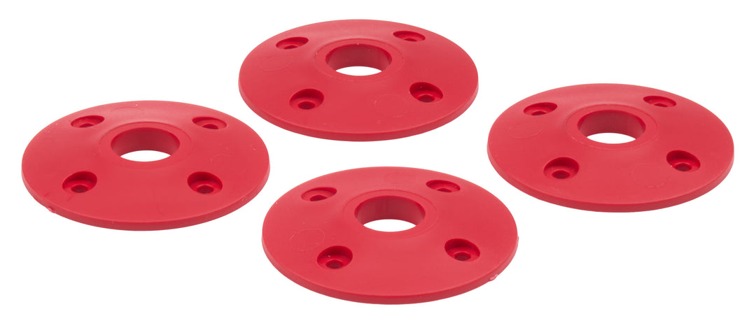 Allstar Scuff Plate 2" OD 0.5" ID Plastic Red Set of 4 ALL18432