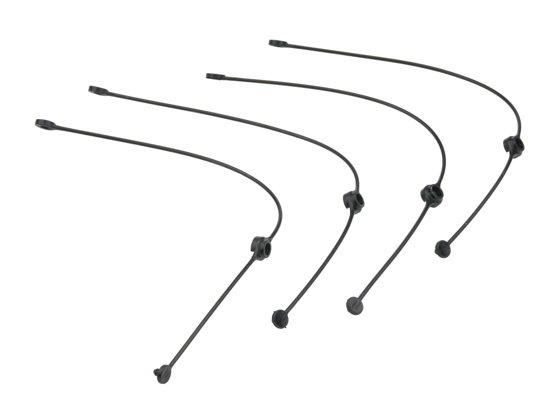 Allstar Hood Pin Lanyard 10" Nylon Black Set of 4 ALL18468