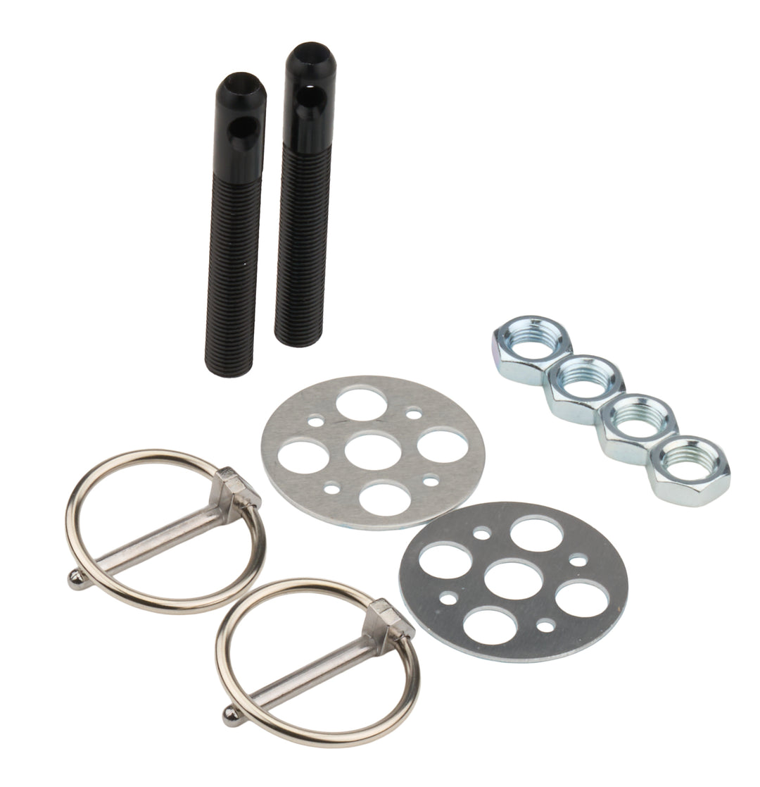 Allstar Hood Pin Lightweight 0.375" OD x 2.75" 1.625" OD Scuff Plates 0.188" Torsion Clips Kit ALL18473