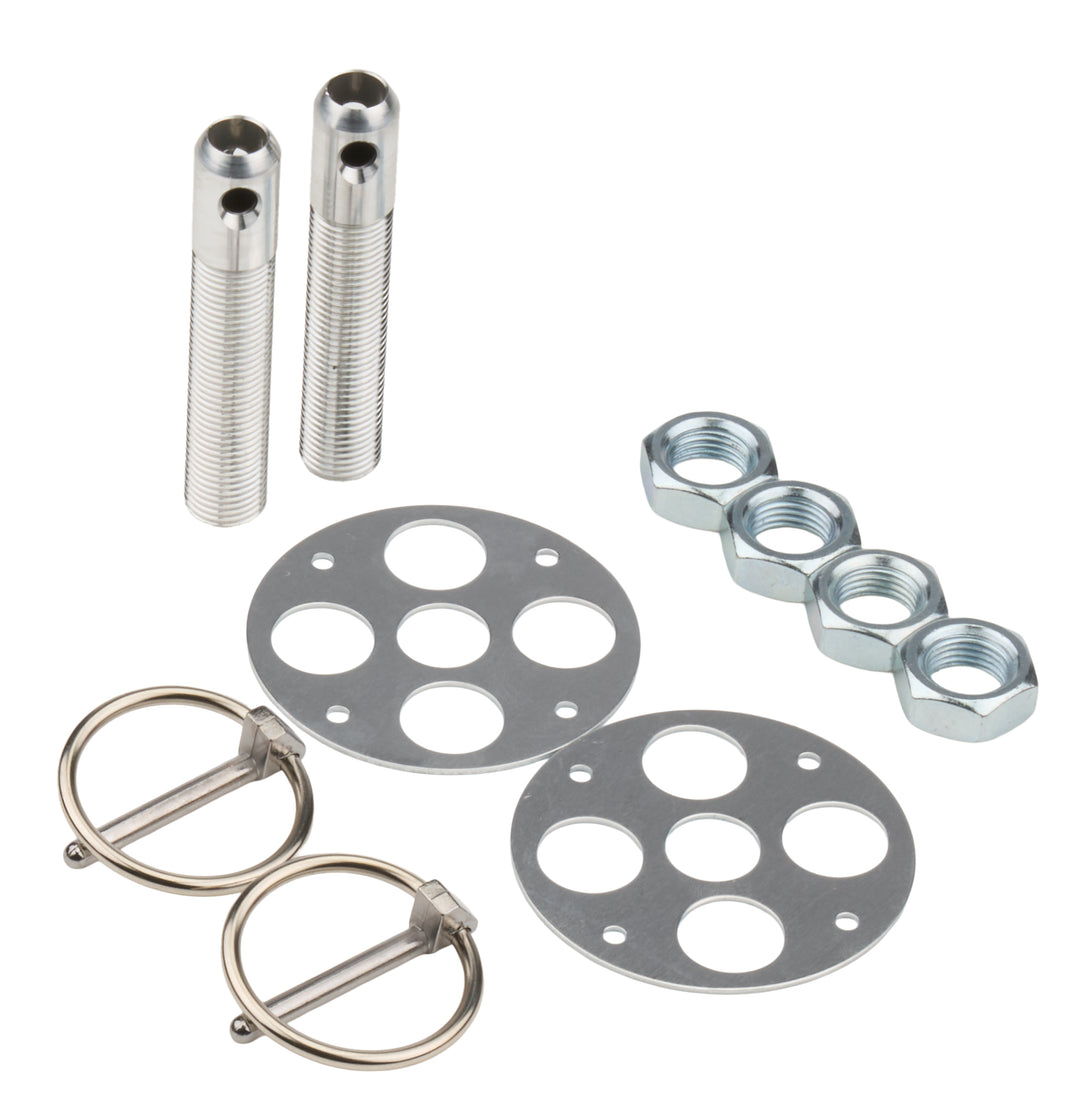 Allstar Hood Pin Lightweight 0.5" OD x 2.75" 1.625" OD Scuff Plates 0.188" Torsion Clips Gun Kit ALL18476
