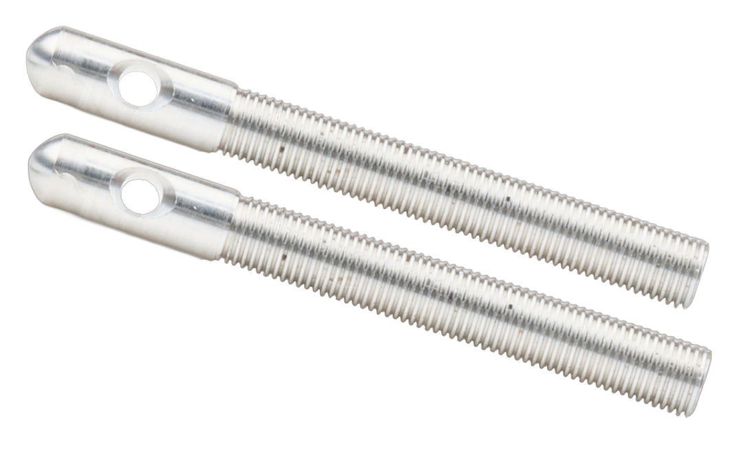 Allstar Hood Pin 0.375" OD x 3.5" Aluminum Clear Anodized Pair ALL18487
