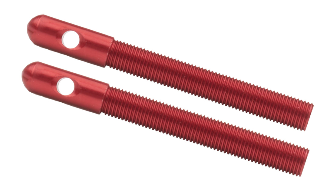 Allstar Hood Pin 0.375" OD x 3.5" Aluminum Red Anodized Pair ALL18488