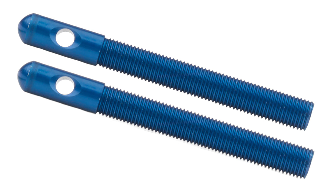 Allstar Hood Pin 0.375" OD x 3.5" Aluminum Blue Anodized Pair ALL18489