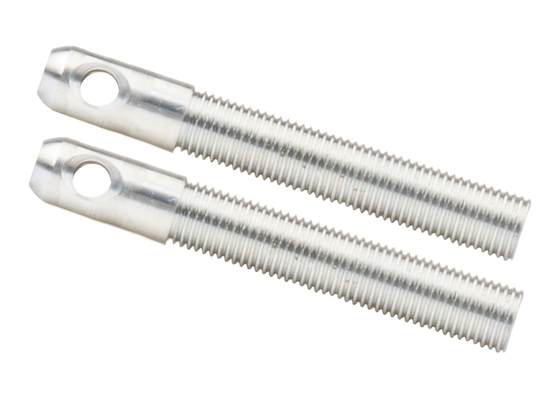 Allstar Hood Pin Lightweight 0.375" OD x 2.75" Gun Drilled Aluminum Clear Anodized Pair ALL18492