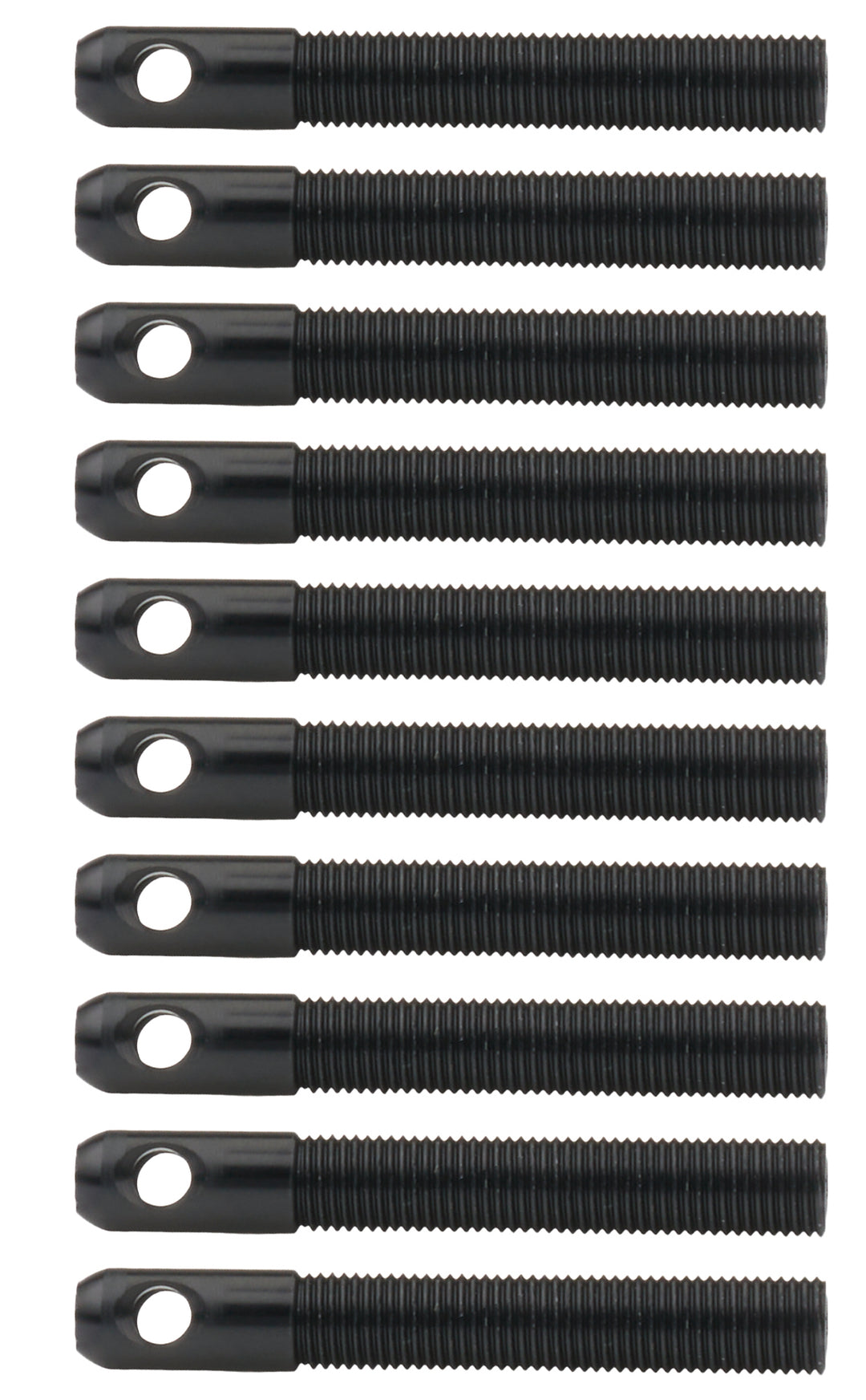 Allstar Hood Pin Lightweight 0.375" OD x 2.75" Gun Drilled Aluminum Black Anodized Set of 10 ALL18493-10