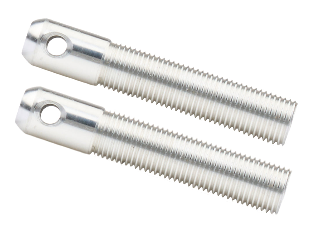 Allstar Hood Pin Lightweight 0.5" OD x 2.75" Gun Drilled Aluminum Clear Anodized Pair ALL18494