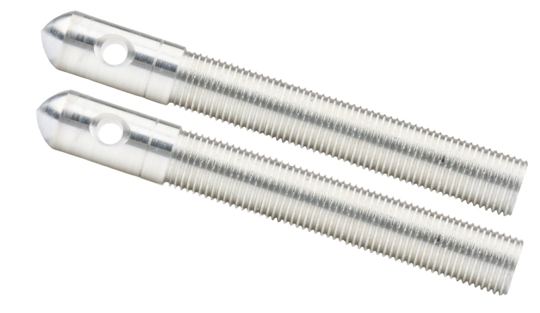 Allstar Hood Pin 0.5" OD x 4" w/ 3/16" Hole Aluminum Clear Anodized Pair ALL18498