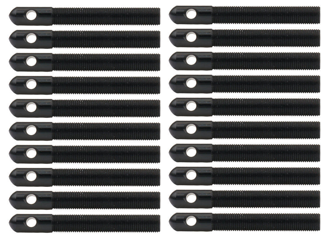 Allstar Hood Pin 0.5" OD x 4" Aluminum Black Anodized Set of 20 ALL18511-20