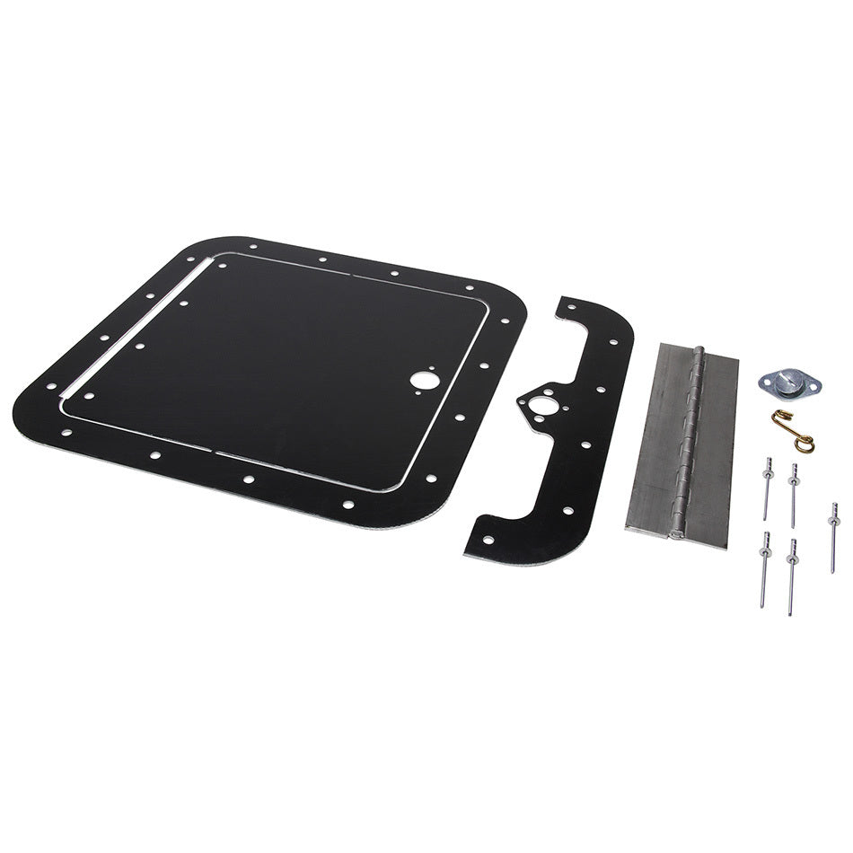 Allstar Access Door 8" Square Door Hinge / Hardware Included Aluminum Black Paint Kit ALL18541