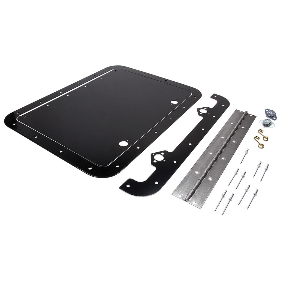 Allstar Access Door 10 x 14" Rectangle Door Hinge / Hardware Included Aluminum Black Paint Kit ALL18543