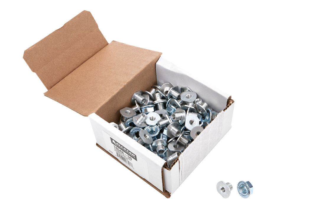 Allstar Threaded Nut Insert 1/4"-20 ID 3/8" OD Aluminum Natural Set of 50 ALL18548-50