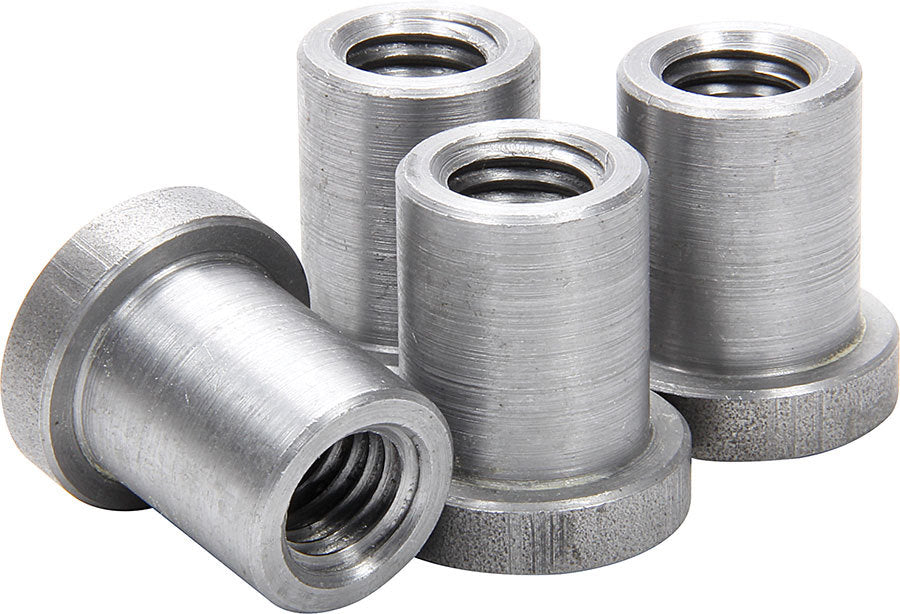 Allstar Weld-On Nut Long 1/2"-13 Thread 3/4" OD Mounting Hole Steel Natural Set of 4 ALL18552