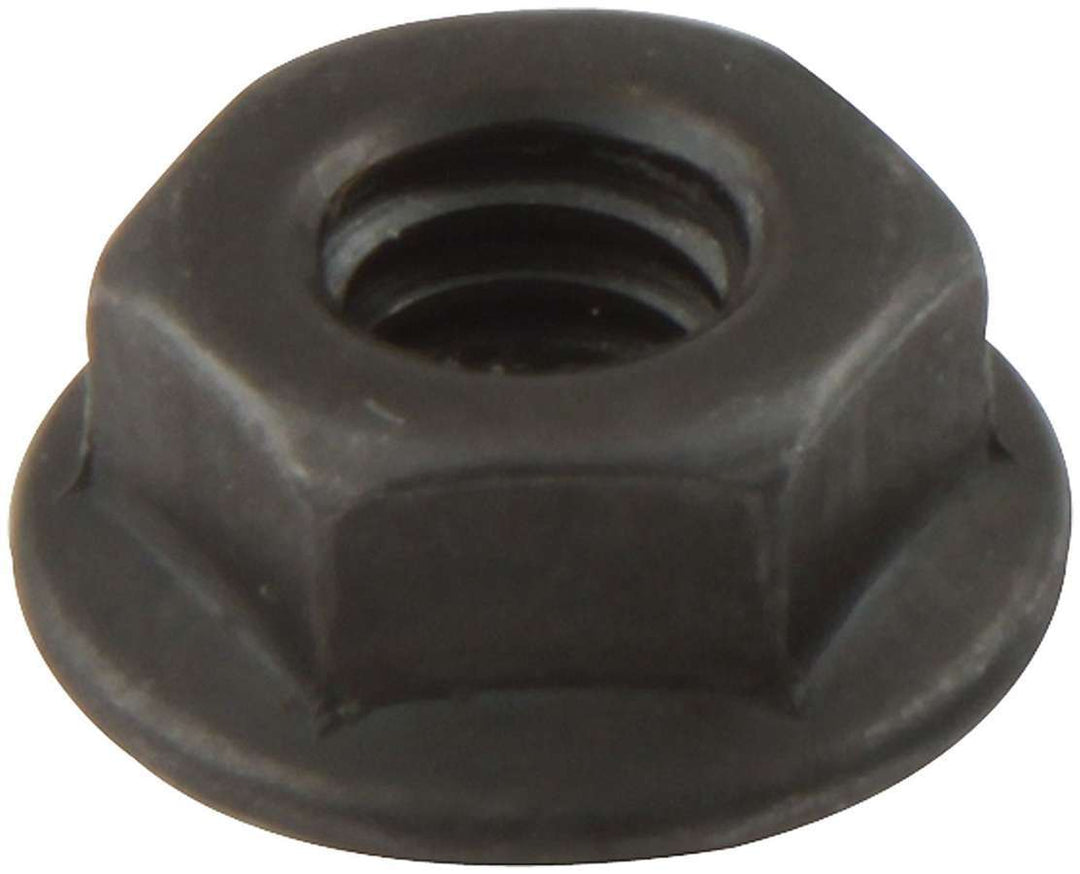 Allstar Nut Locking 1/4"-20 Thread Hex Head Serrated Flange Steel Black Oxide Set of 50 ALL18555-50