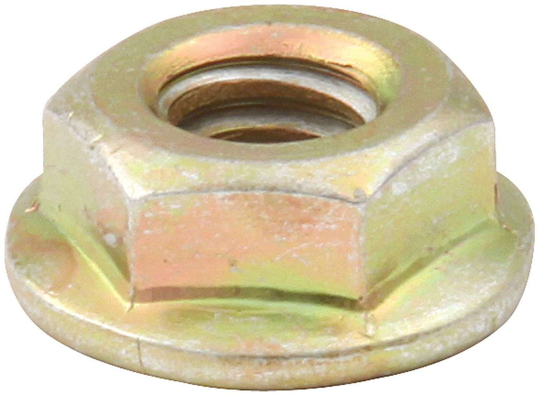 Allstar Nut Locking 1/4"-20 Thread Hex Head Serrated Flange Steel Cadmium Universal Set of 50 ALL18556-50