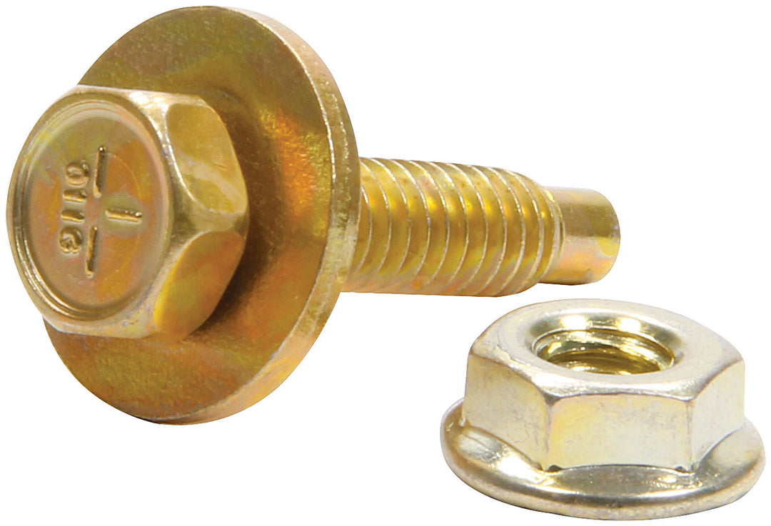 Allstar Body Bolt Kit 1/4"-20 Thread 1.125" Hex Head Bolts / Nuts / Washers Steel Set of 10 ALL18561