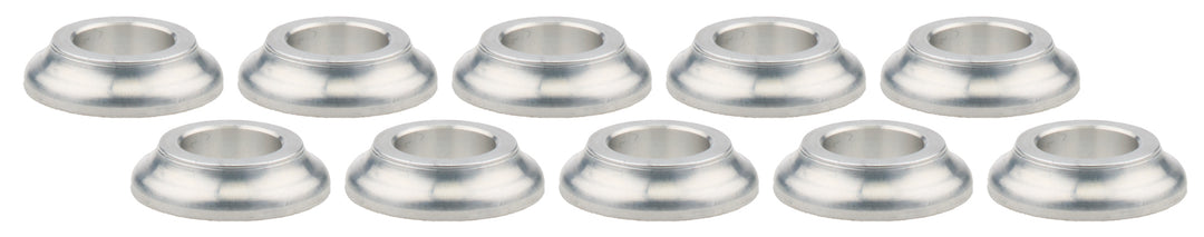 Allstar Tapered Spacer 1/2" ID 1/4" Thick Aluminum Natural Universal Set of 10 ALL18590-10