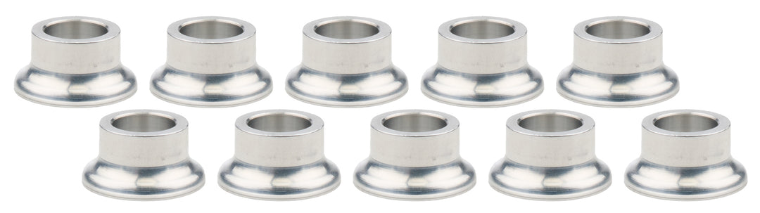 Allstar Tapered Spacer 1/2" ID 1/2" Thick Aluminum Natural Universal Set of 10 ALL18592-10