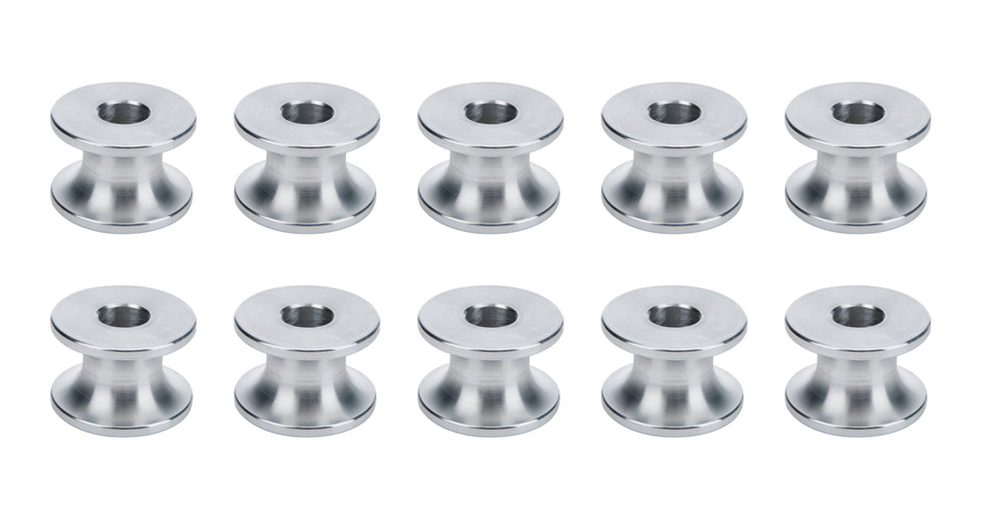 Allstar Motor Mount Spacer 1" Tall 1/2" ID 1-1/2" OD Aluminum Natural Set of 10 ALL18622-10