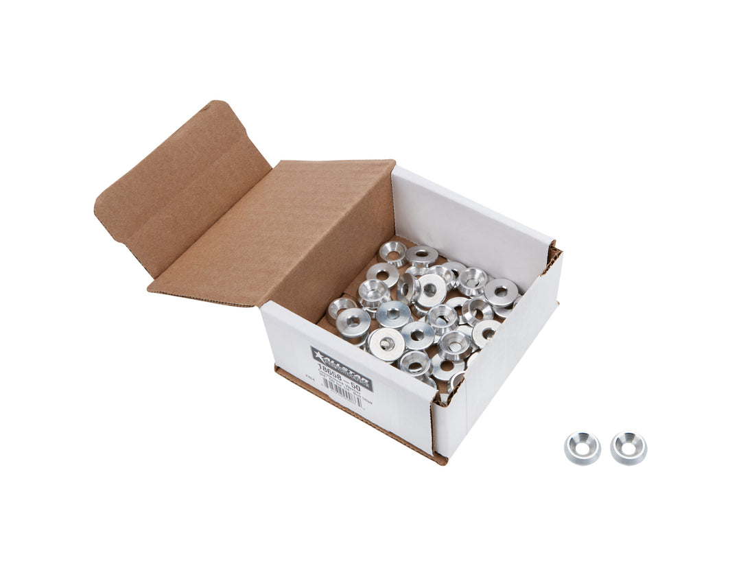 Allstar Countersunk Washer 0.25" ID 0.75" OD 0.188" Thick Aluminum Natural Set of 50 ALL18658-50