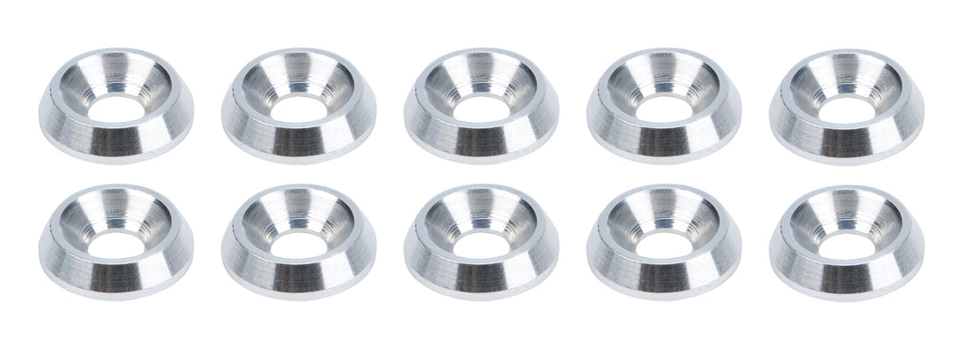 Allstar Countersunk Washer 0.25" ID 0.75" OD 0.188" Thick Aluminum Natural Set of 10 ALL18658